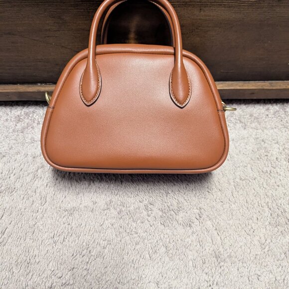 Coach Borough Bowling Bag in Saddle - Picture 8 of 9